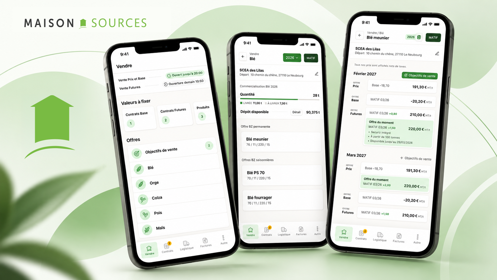 Consulter vos offres et contractualiser sur Maison Sources